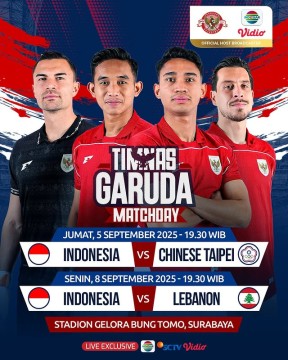 Jadwal FIFA Match Day Timnas Indonesia pada September 2025. (Instagram Sport Indonesiar)